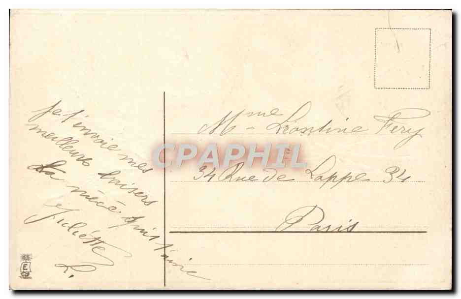 CPA Fantaisie Fleurs Paques Cloches  — Rückseite