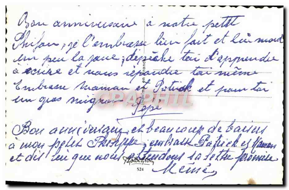 CPA Fantaisie Enfant — Verso