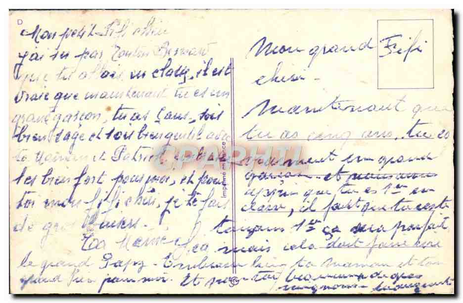 CPA Fantaisie Enfant — Rückseite