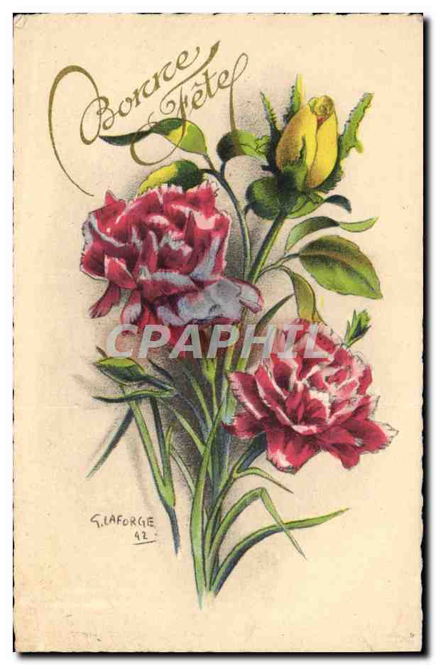 CPA Fantaisie Fleurs 
