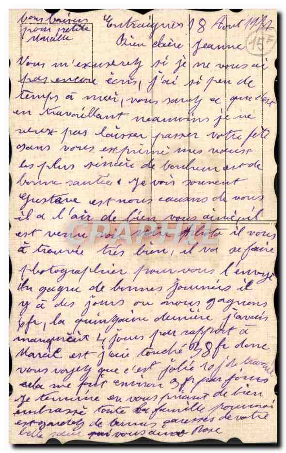CPA Fantaisie Fleurs Bonne fete — Verso