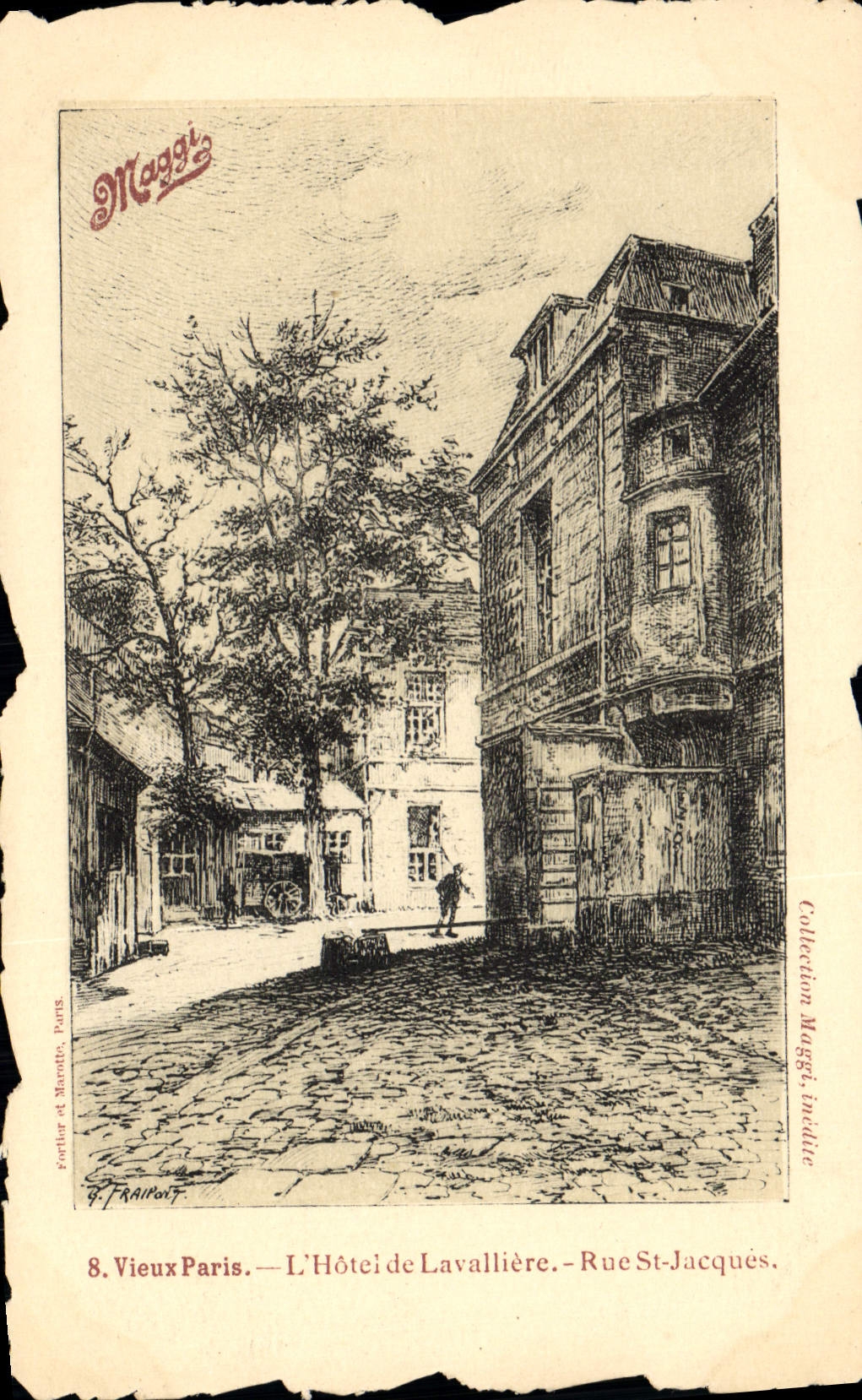 CPA Paris Vieux Hotel de Lavalliere Publicite Maggi 