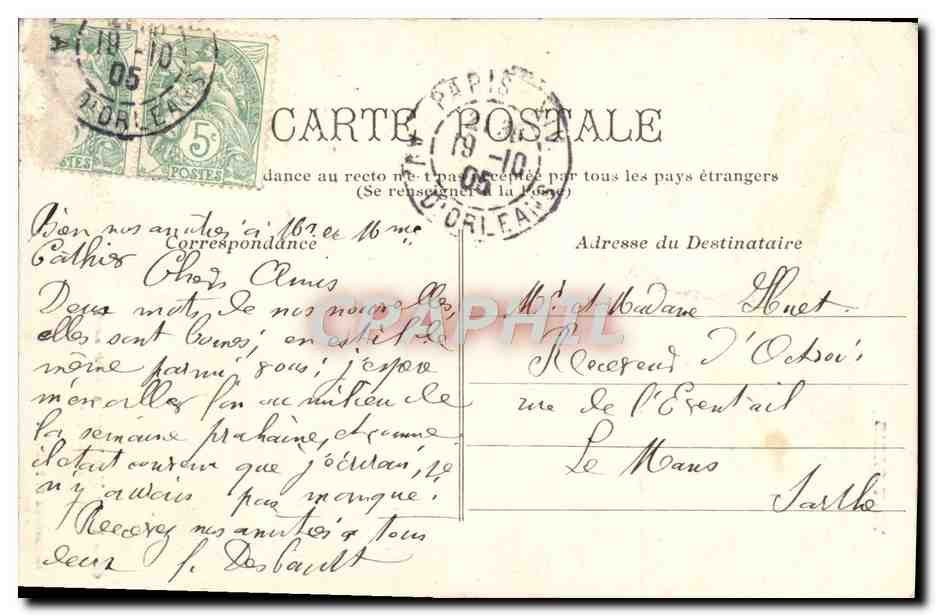CPA Paris Montsouris Vue artistique — Rückseite