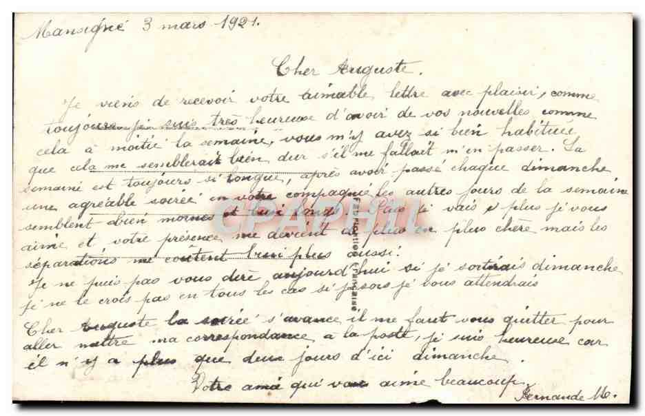 CPA Fantaisie Femme homme — Verso