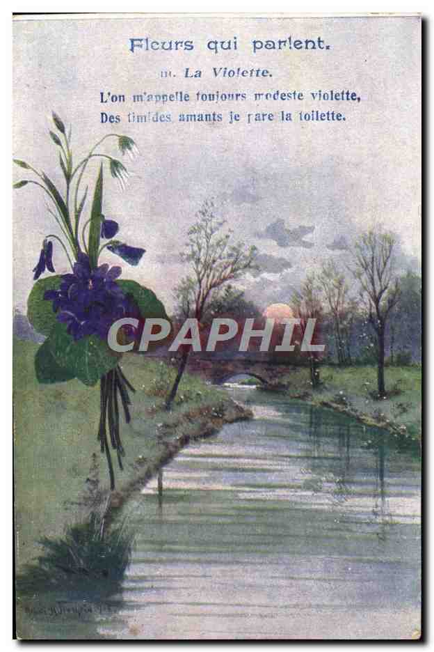 CPA Fantaisie Fleurs qui parlent