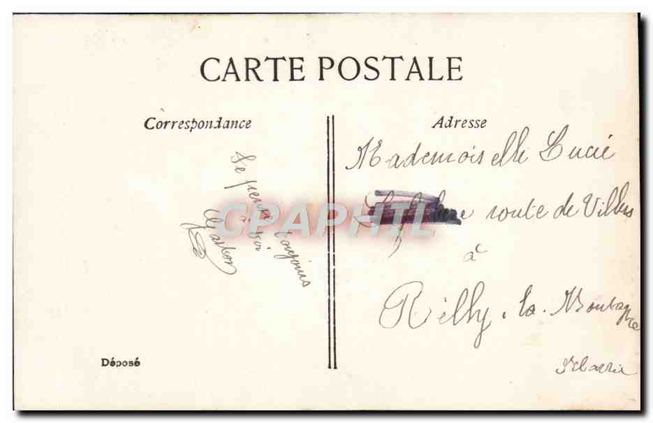 Couples amoureux — a nos amours, choquons le cristal de nos verres — editor C.E.D. n°4000 — Reverso