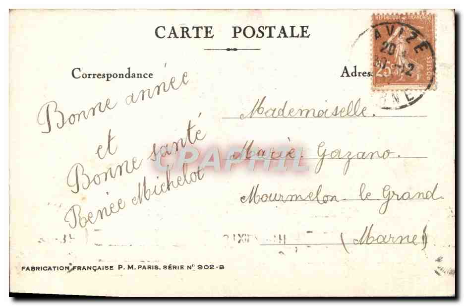 CPA Fantaisie Fleurs Roses — Verso