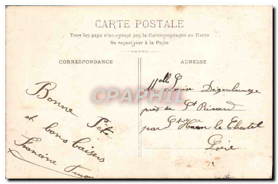 CPA Fantaisie Femme Prenom Louise Papillon  — Rückseite