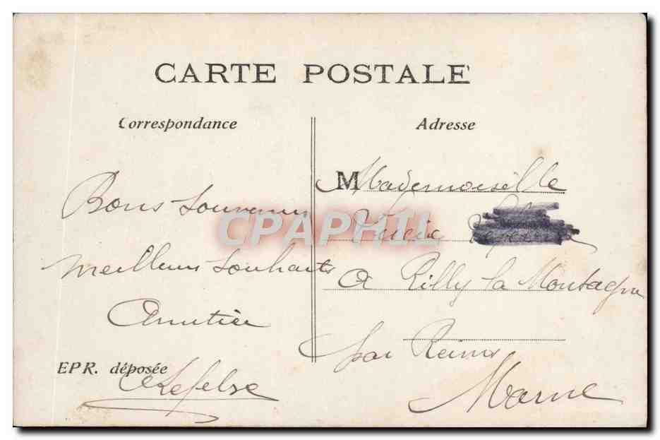 CPA Fantaisie Homme  — Rückseite