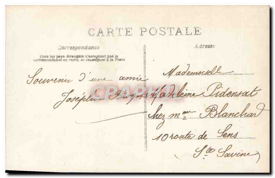 CPA Fantaisie Femme  — Verso
