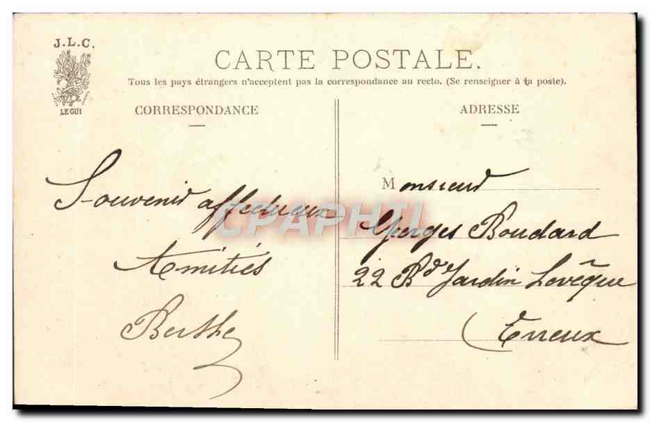 Valet de chambre diligent — Pitou prévenant sert la dame — J.L.C. n°3017 — Reverso