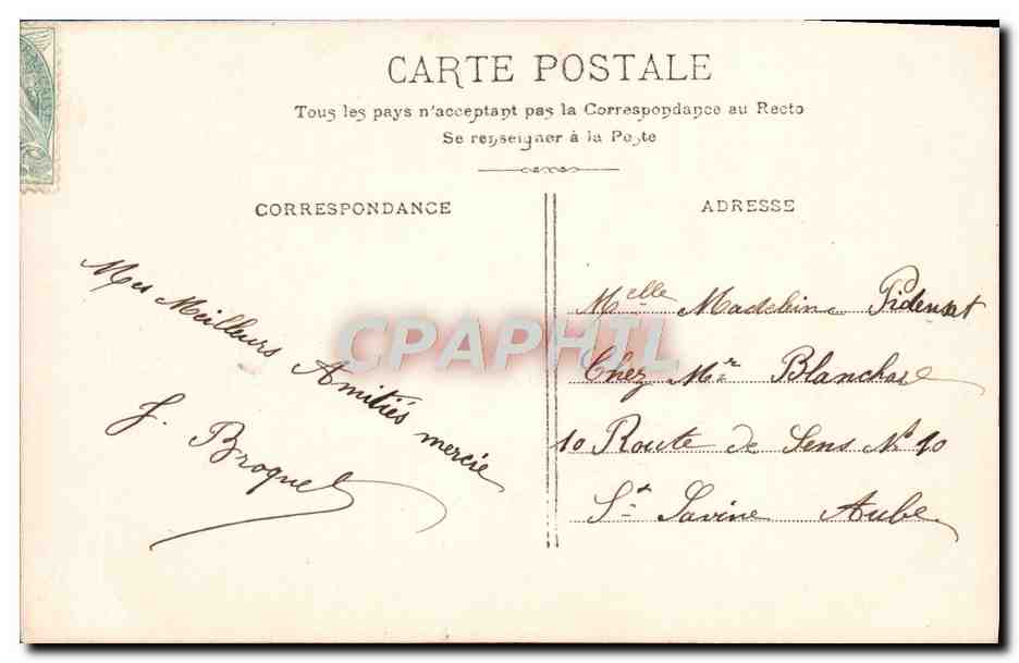 Femme en robe fleurie — portrait — éditeur inconnu, n° 3250 — Verso