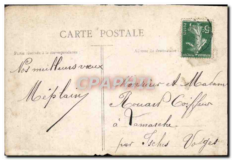 CPA Fantaisie Homme  — Rückseite