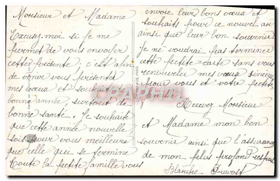 Jeune femme en écharpe — Bonne Année — Éditeur LC, n° 2051 — Reverso