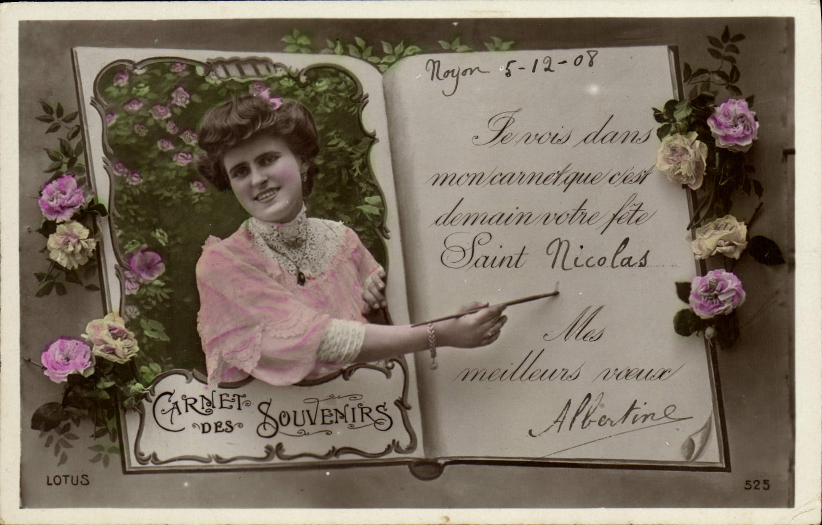 Fête de Saint Nicolas — Carnet des Souvenirs — Éditeur Lotus, n° 525