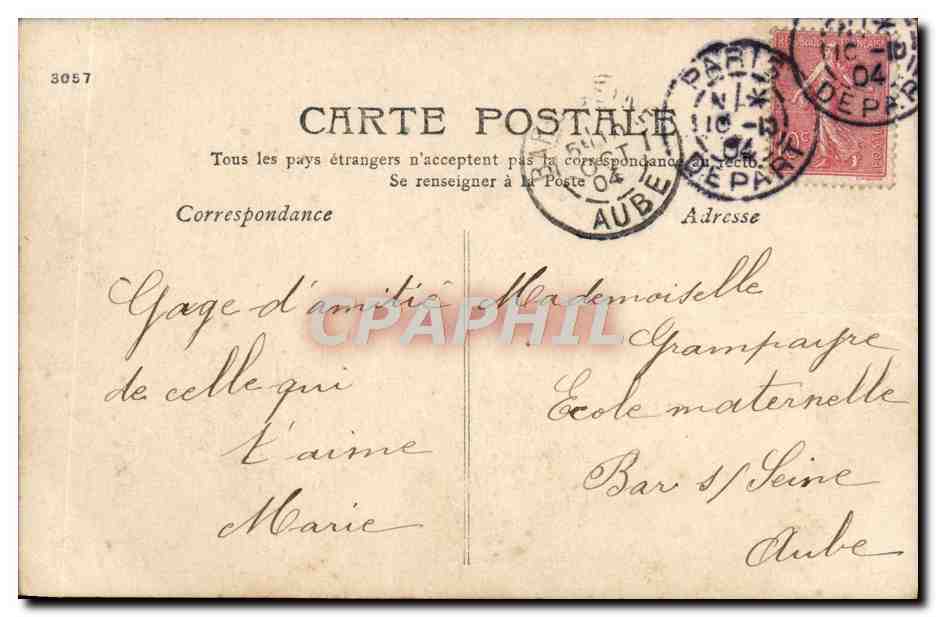 CPA Fantaisie Femme  — Verso