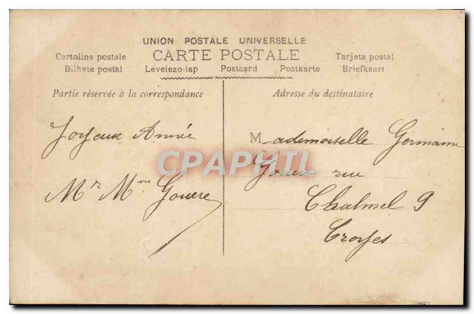 Portrait d'homme en costume — Meilleurs Vœux — éditeur inconnu, n°408 — Verso