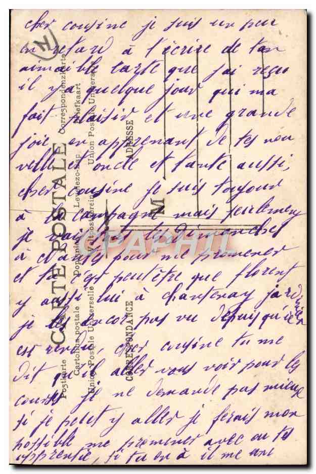 CPA Fantaisie Femme  — Rückseite