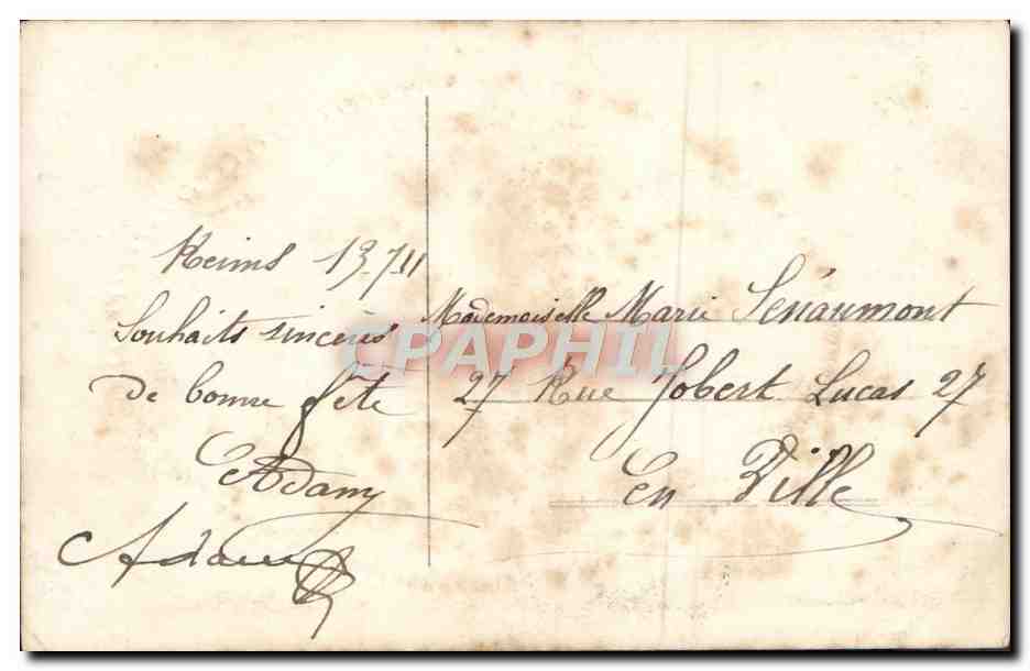 Femme en robe fleurie — Amitié — AHR 253 — Achterkant
