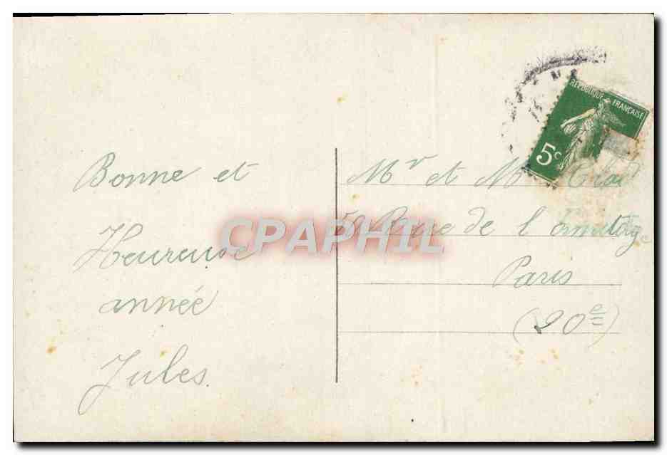 CPA Fantaisie Homme  — Verso