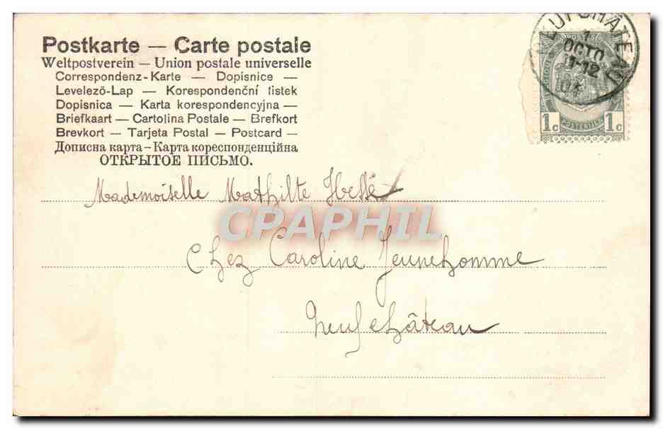 CPA Fantaisie Femme Ange — Rückseite