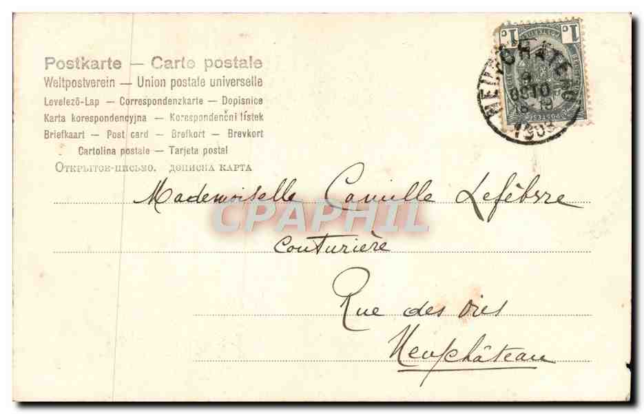 CPA Fantaisie Femme  — Verso