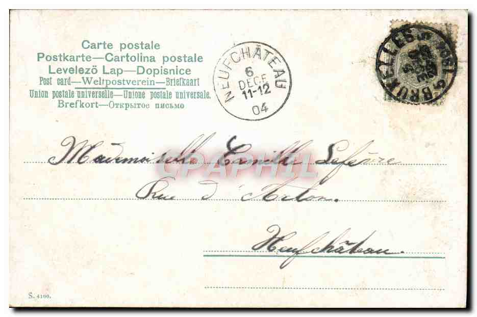 CPA Fantaisie Femme  — Rückseite