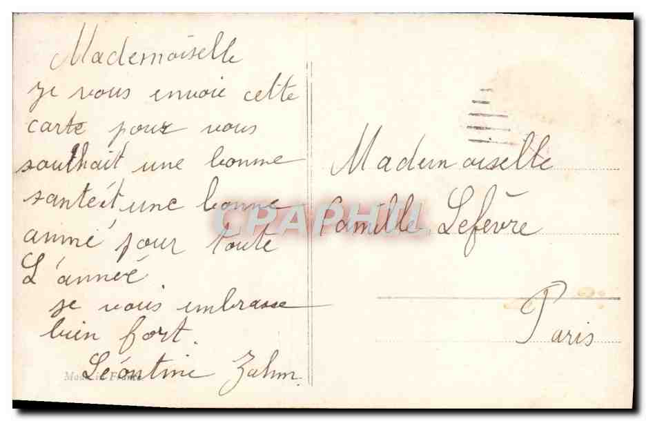 Félicitations — Année 1909 — Finivolle — Reverso