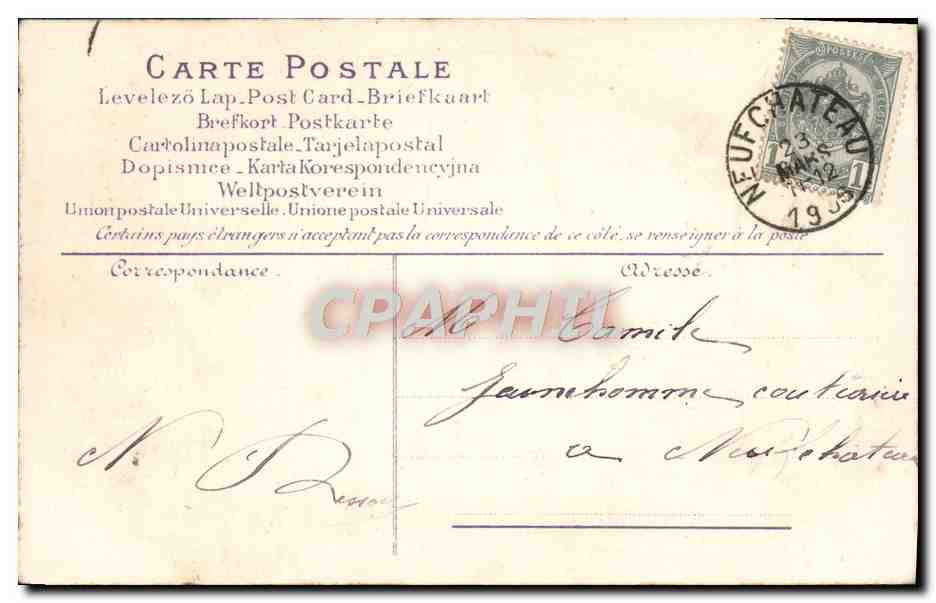 CPA Fantaisie Femme Fleurs  — Rückseite