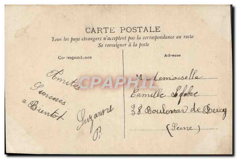 CPA Fantaisie Femme — Verso