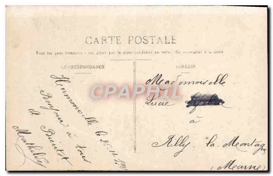 CPA Fantaisie Femme  — Rückseite