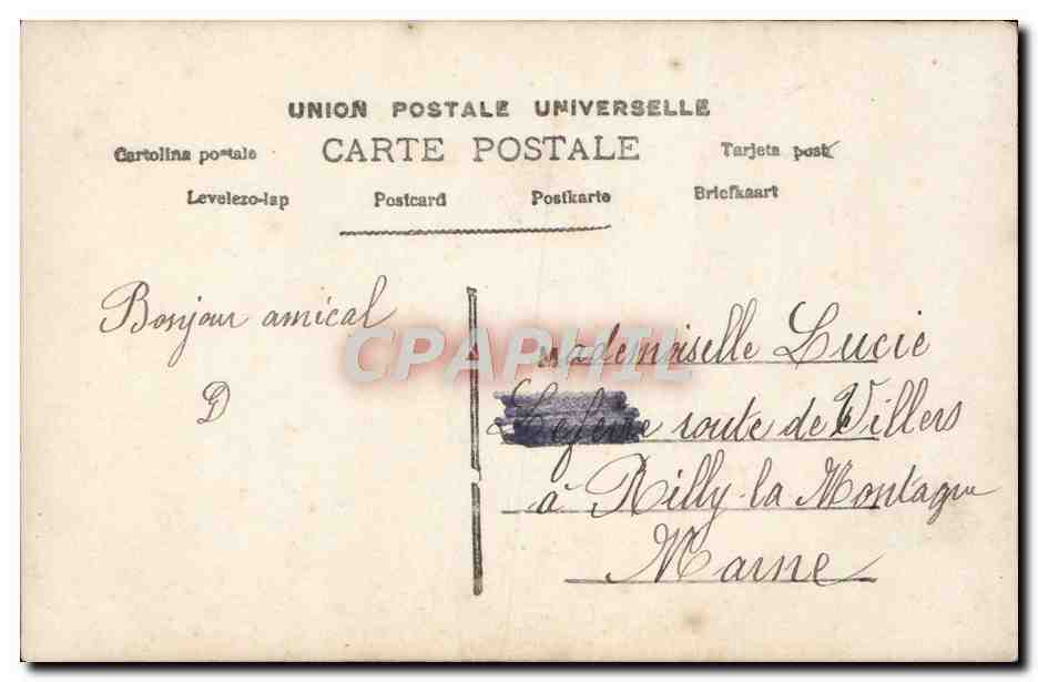 CPA Fantaisie Femme  — Verso