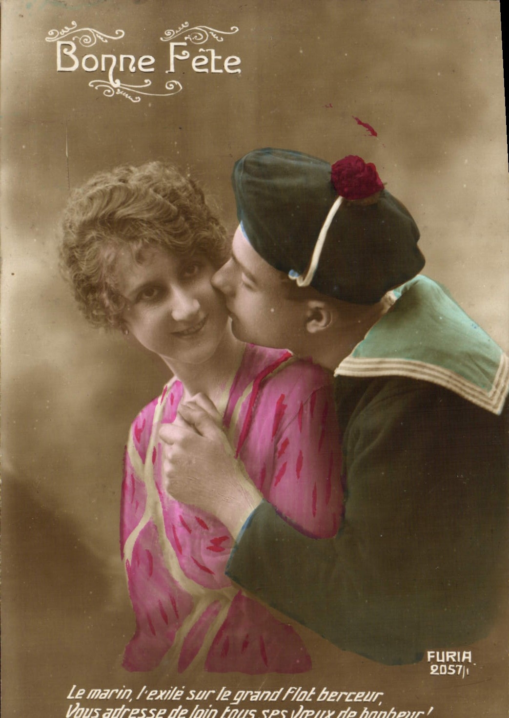 Marin et femme — carte de vœux — Furia 2057/1