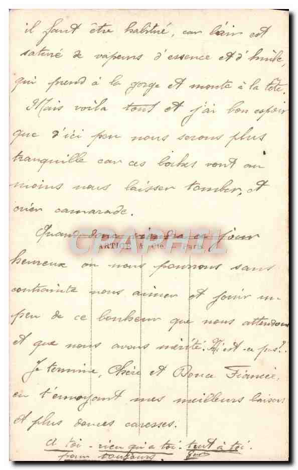 CPA Fantaisie Femme Marin Ancre — Rückseite