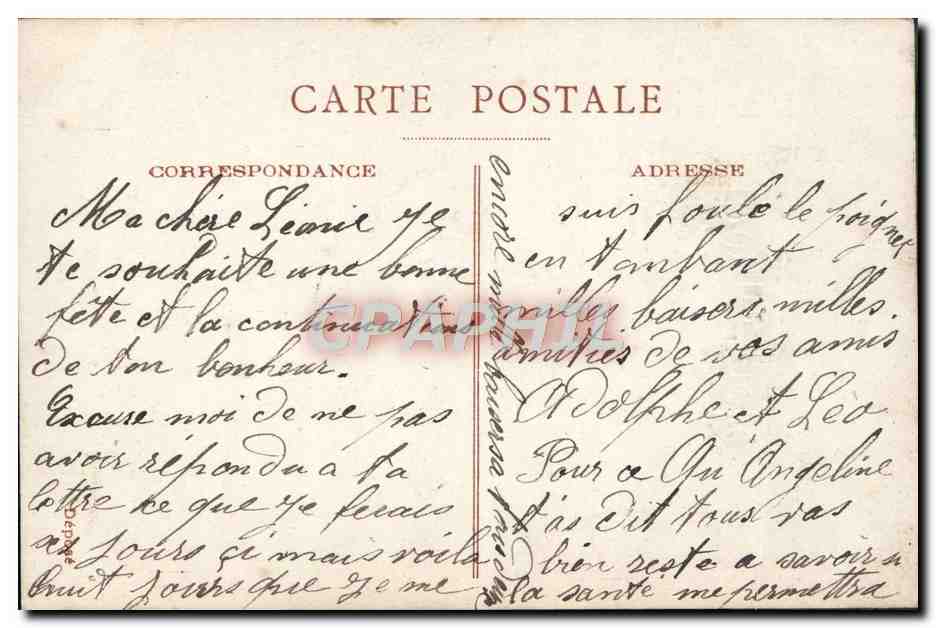 CPA Fantaisie Femme  — Verso