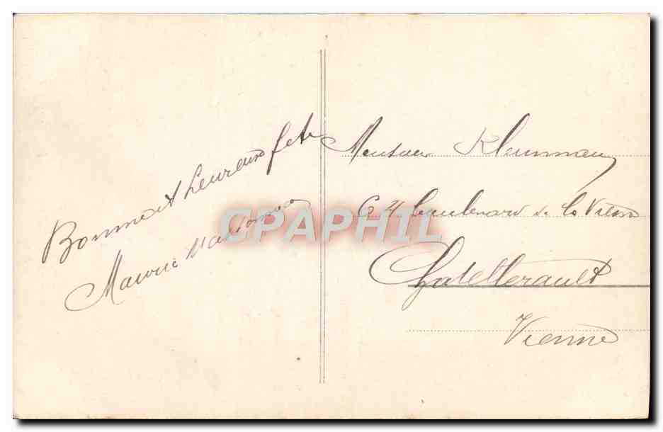 CPA Fantaisie Homme Avion — Rückseite
