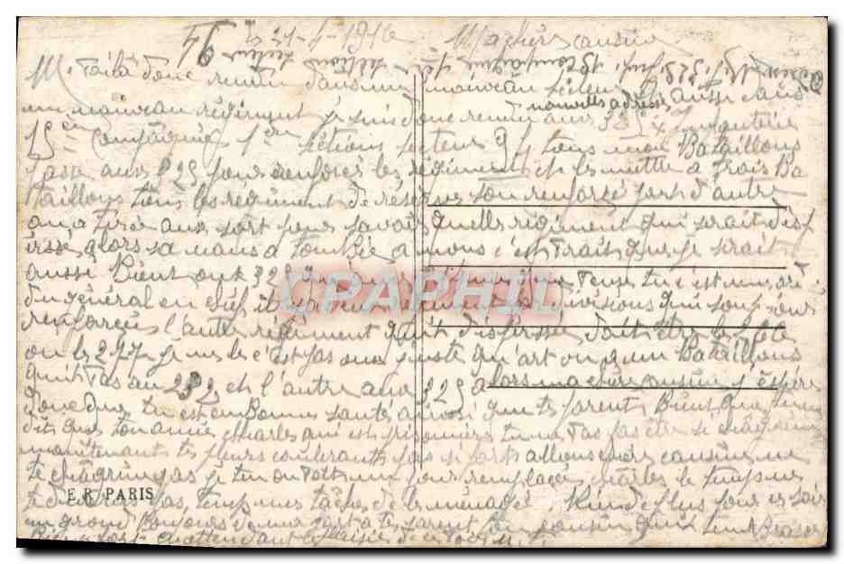 CPA Fantaisie Homme  — Rückseite