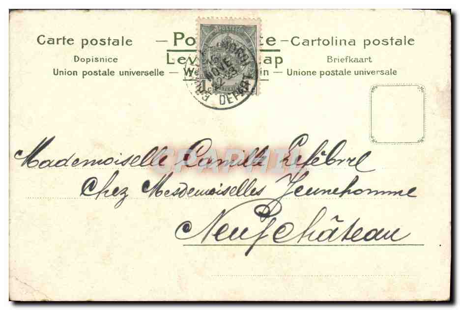 CPA Fantaisie Hommes Vieillards Alcool — Verso
