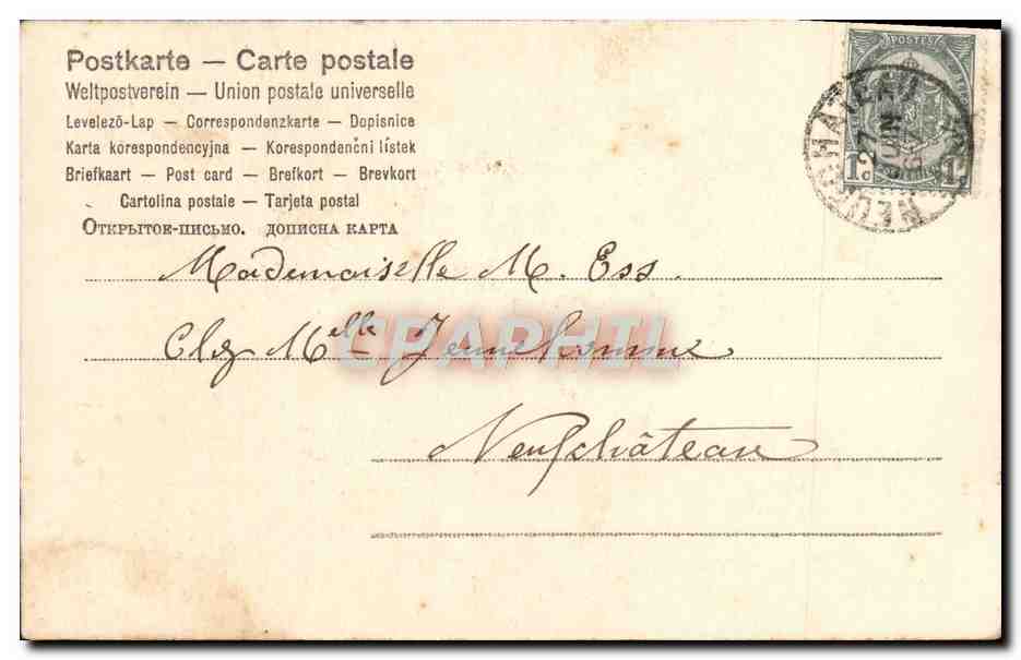 CPA Fantaisie Femme  — Rückseite