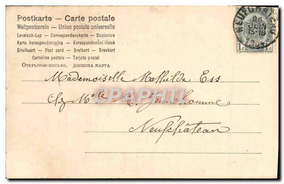 CPA Fantaisie Femme  — Back