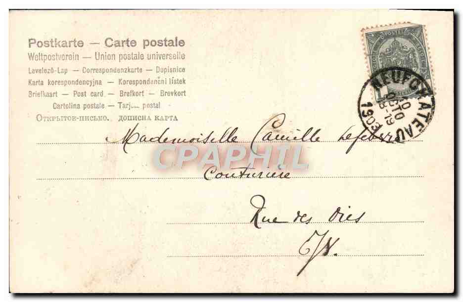 CPA Fantaisie Femme  — Verso