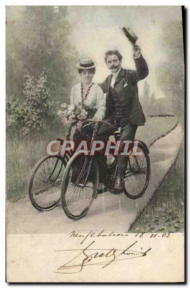 Couple sur vélo — Neufchâteau — éditeur inconnu, n° de série non visible