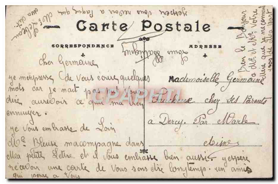 CPA Fantaisie Homme  — Rückseite