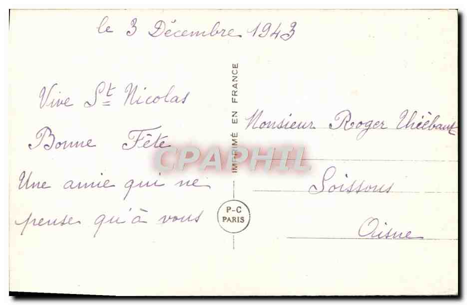 CPA Fantaisie Femme Homme — Verso