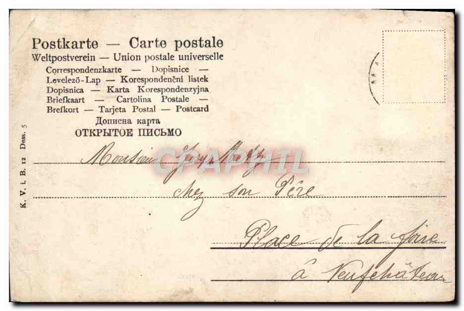 CPA Fantaisie Femme — Rückseite