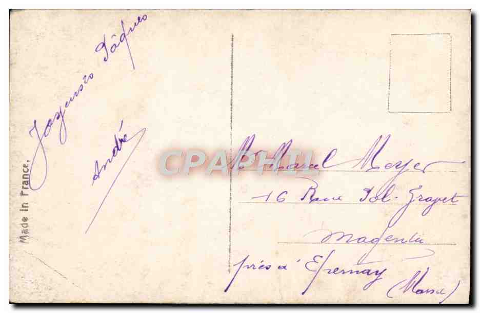CPA Fantaisie Enfant — Rückseite
