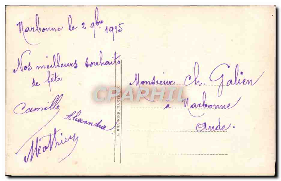 CPA Fantaisie Fleurs — Verso