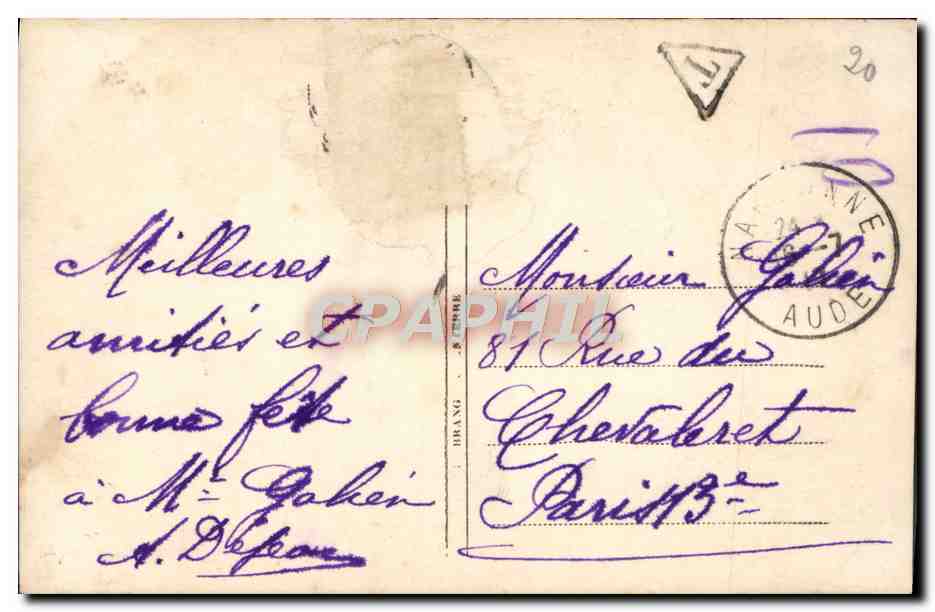 CPA Fantaisie Femme  — Rückseite