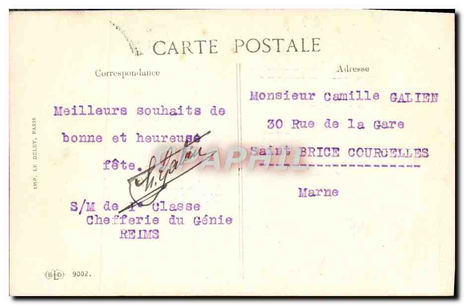CPA Fantaisie Fleurs — Verso