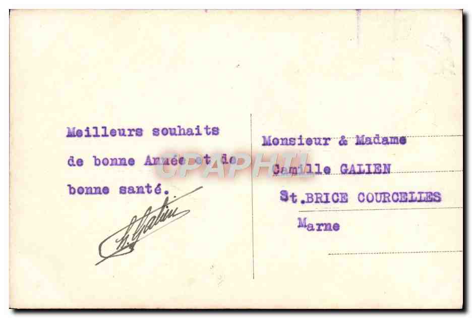 CPA Fantaisie Bonne annee — Verso